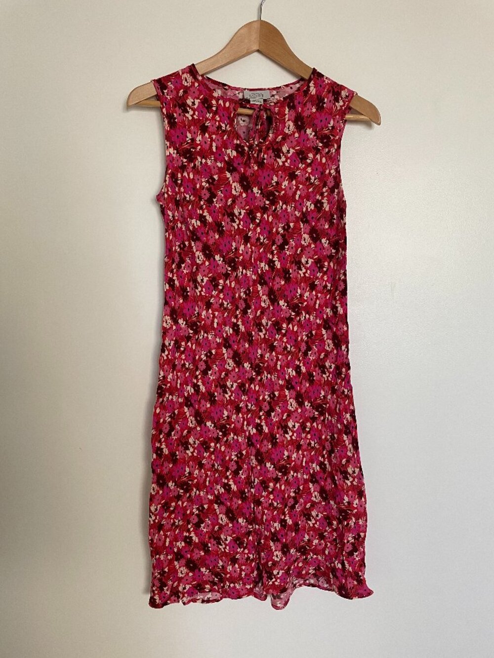 Ann Taylor Loft Midi Dress Keyhole Summer Coastal Cottagecore